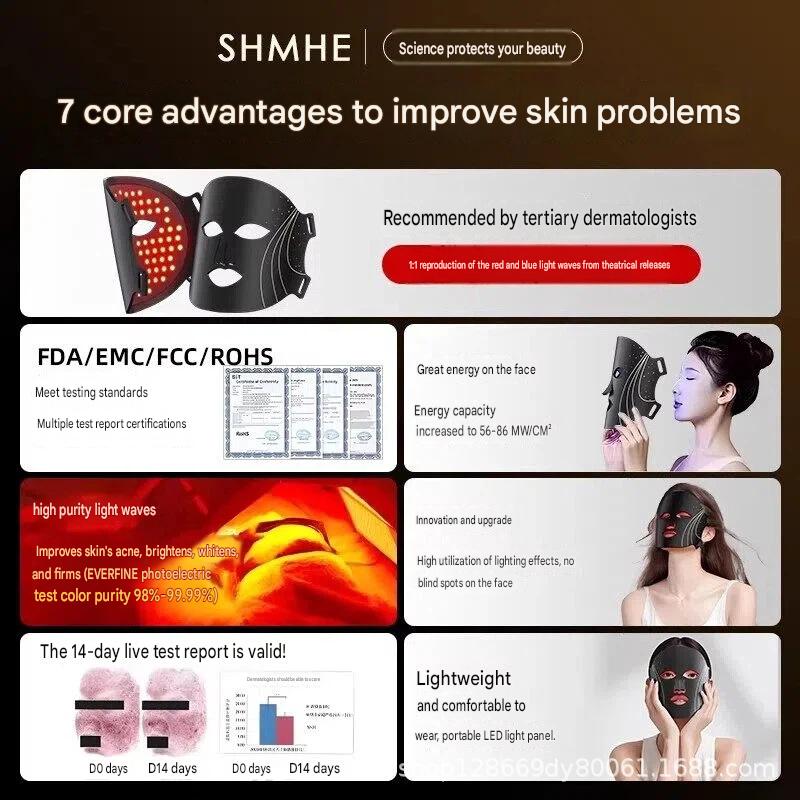 LED red and blue light Therapy Mask