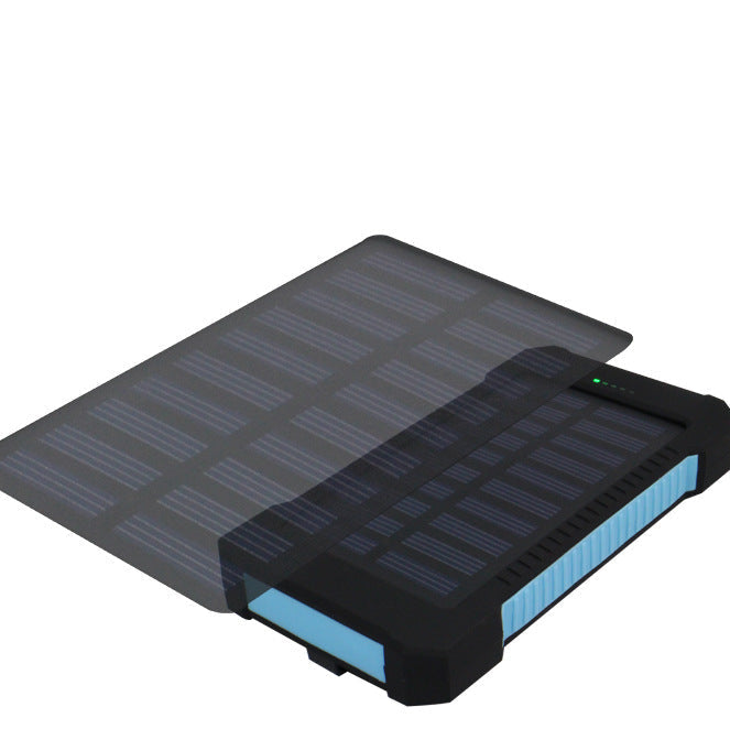 Solar panel charging device on a white background