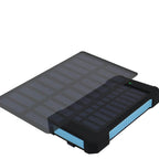 Solar panel charging device on a white background