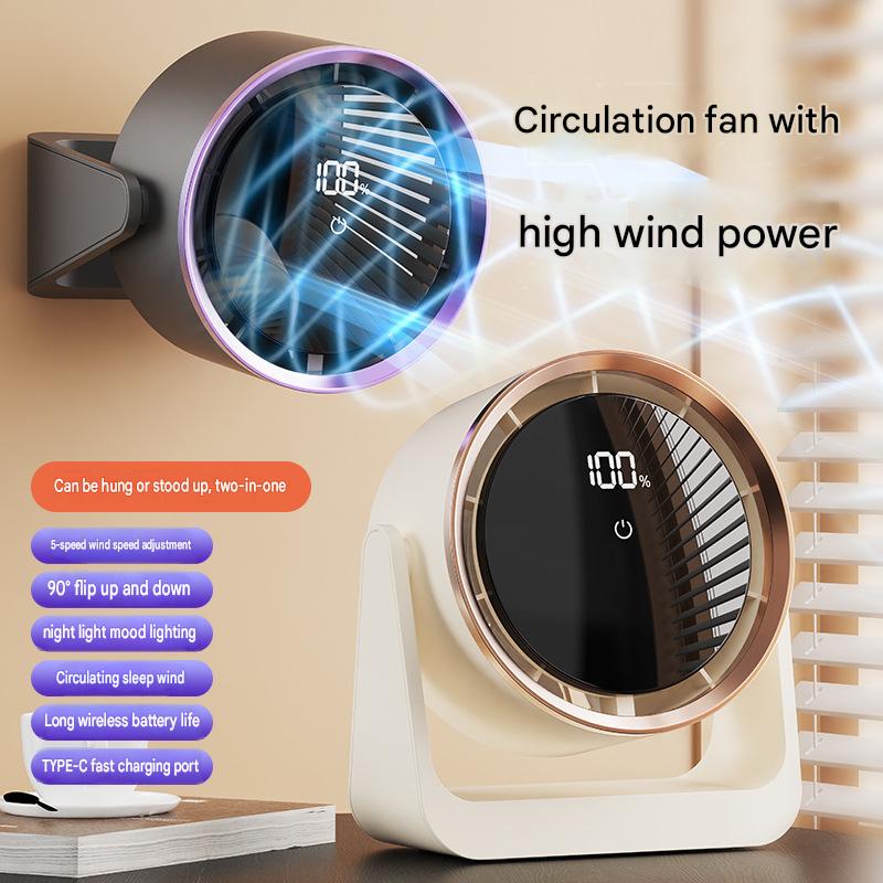 Mini electric desk lamp fan
