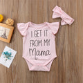 Summer new born baby clothes + headband 2 piece children's overalls