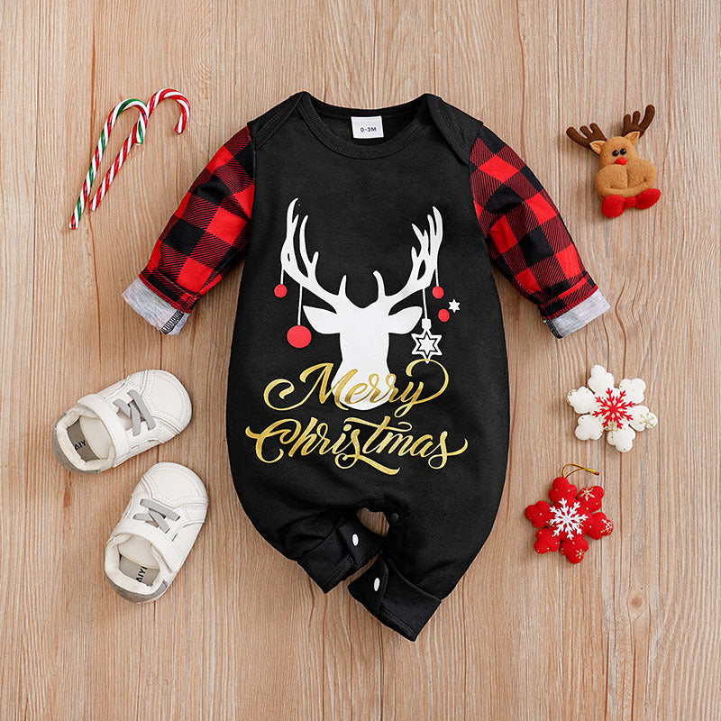 Christmas newborn crawling clothes