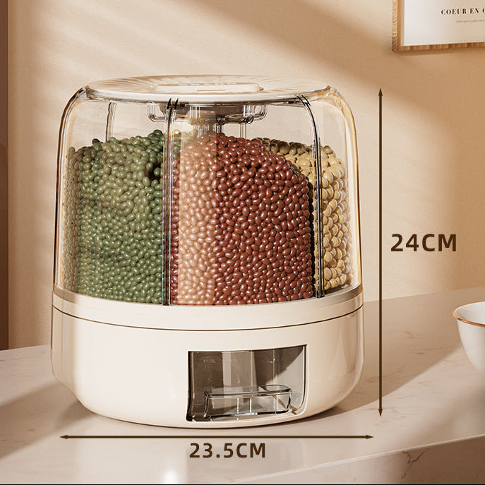 Rotating 6-Grid Food Dispenser