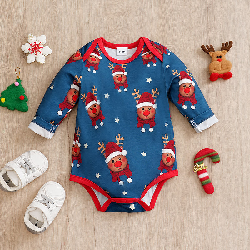 Christmas newborn crawling clothes