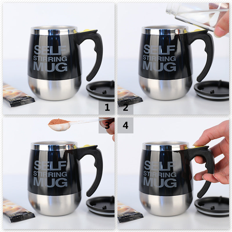 Automatic stirring cup coffee cup