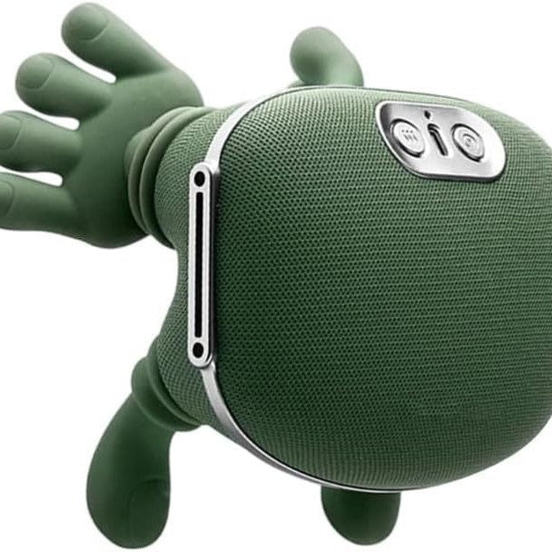 Green frog-shaped Neck and Shoulder Massager on a white background