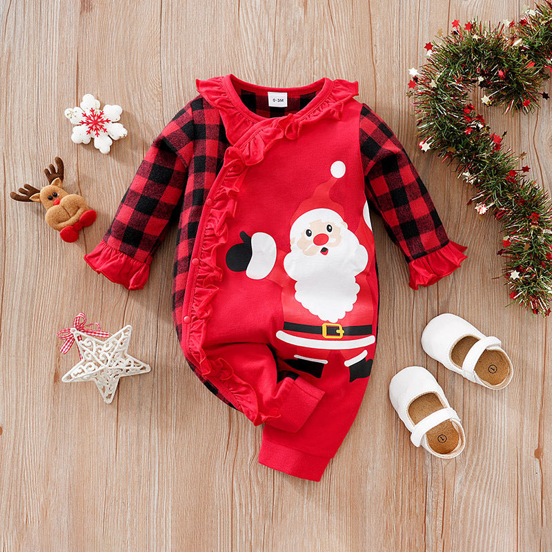 Christmas newborn crawling clothes