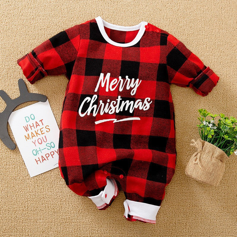 Christmas newborn crawling clothes