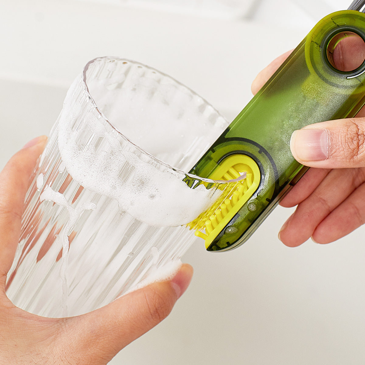 Three-in-one U-shaped cup brush