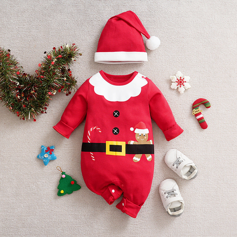 Christmas newborn crawling clothes