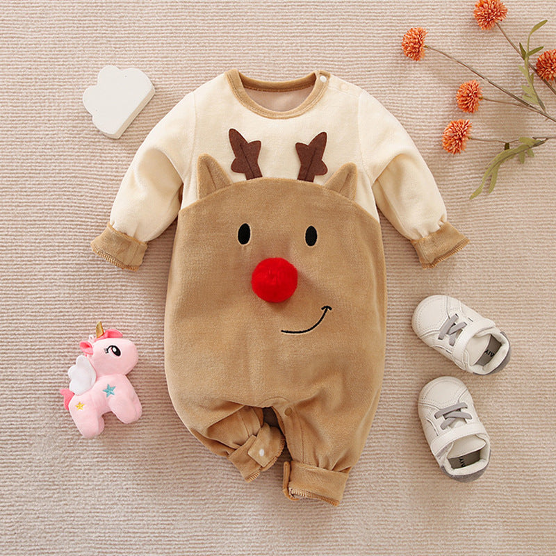 Christmas newborn crawling clothes