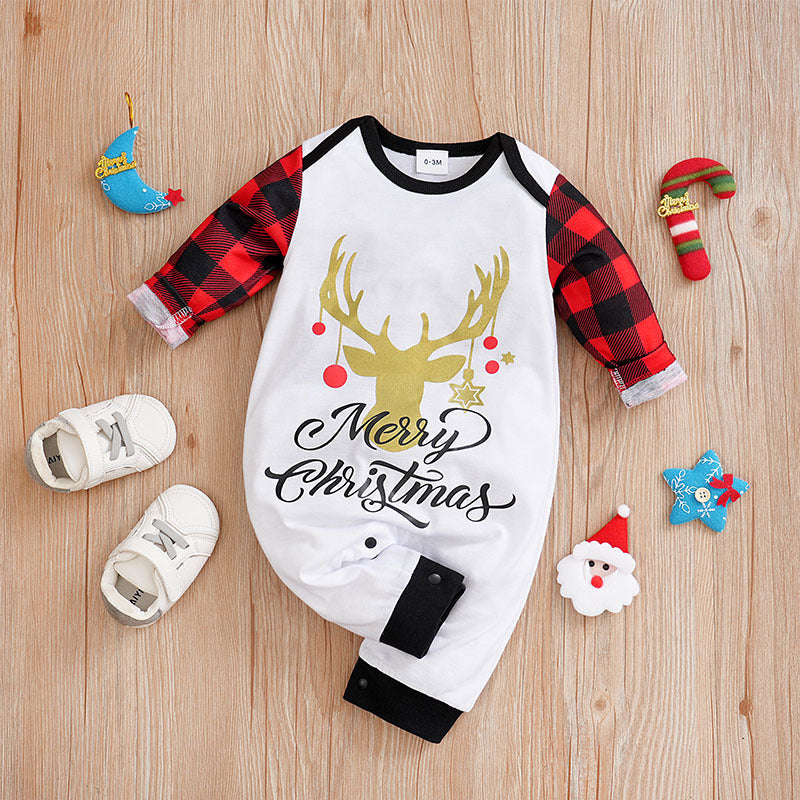Christmas newborn crawling clothes