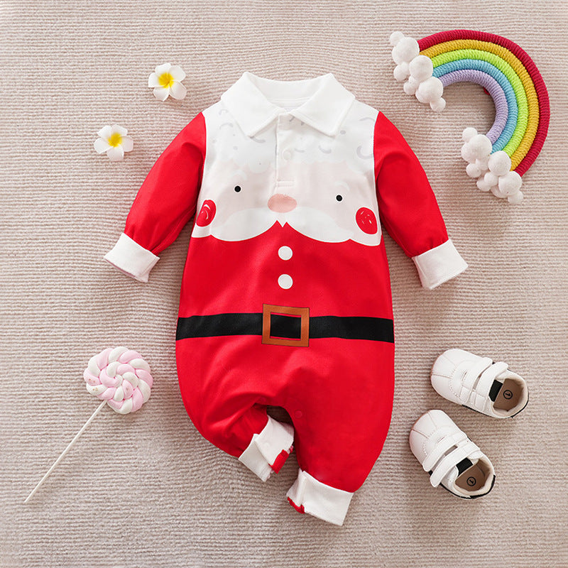 Christmas newborn crawling clothes
