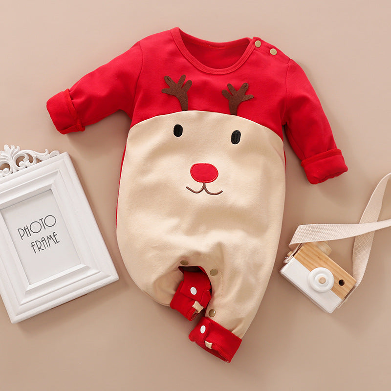 Christmas newborn crawling clothes