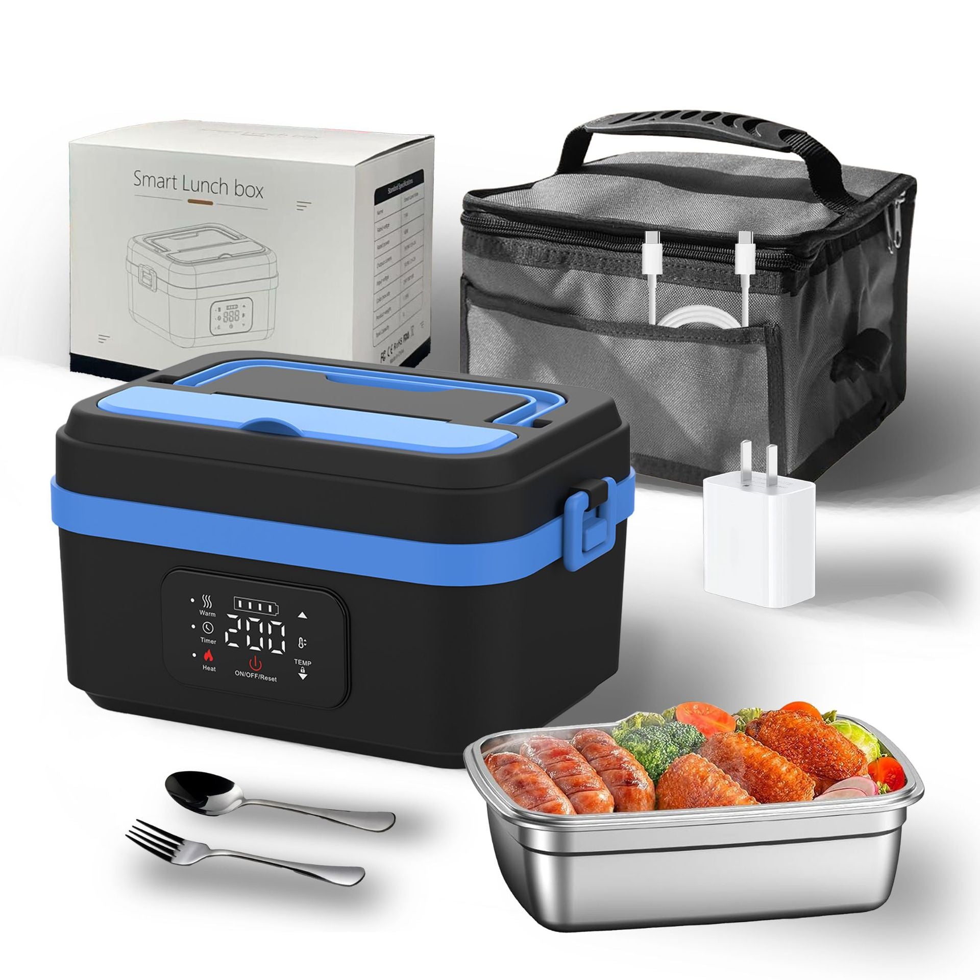 Rechargeable Food Heater with LCD