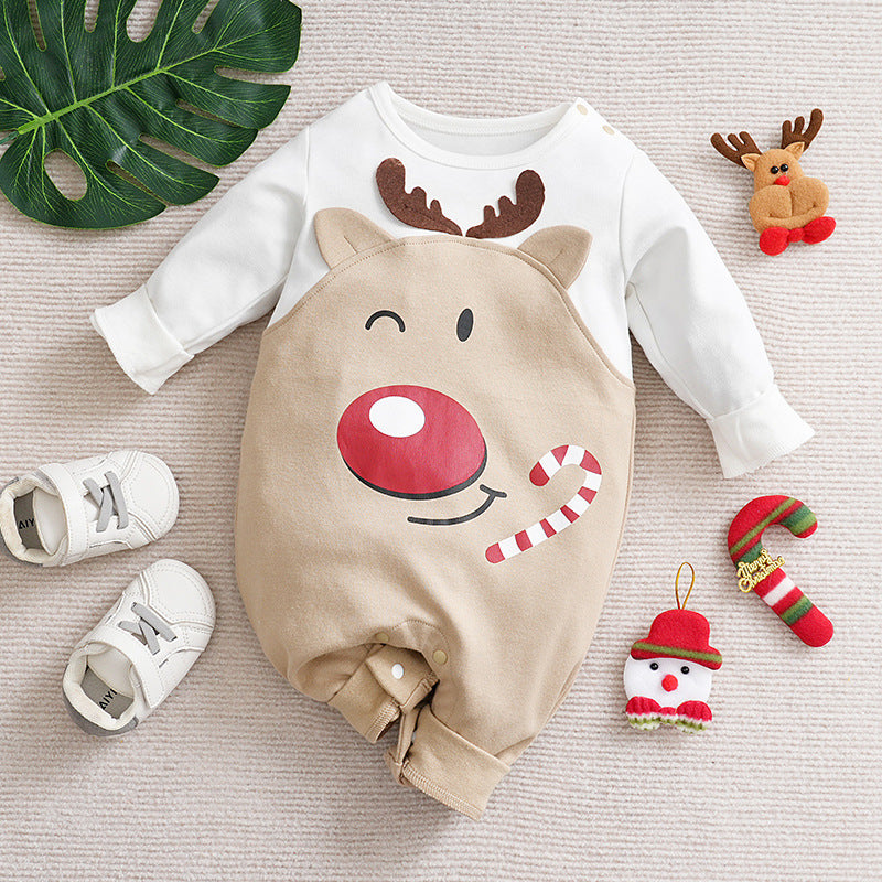 Christmas newborn crawling clothes