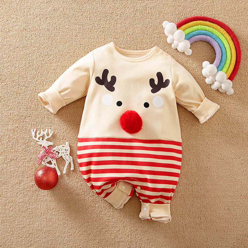 Christmas newborn crawling clothes