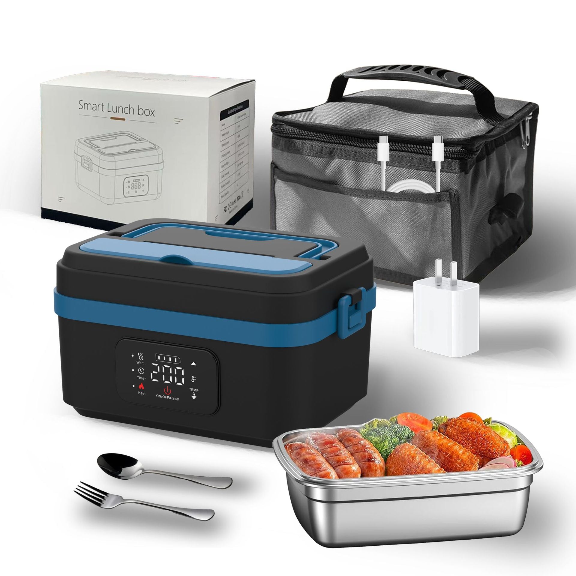 Rechargeable Food Heater with LCD