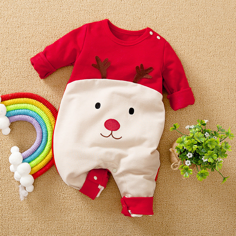 Christmas newborn crawling clothes