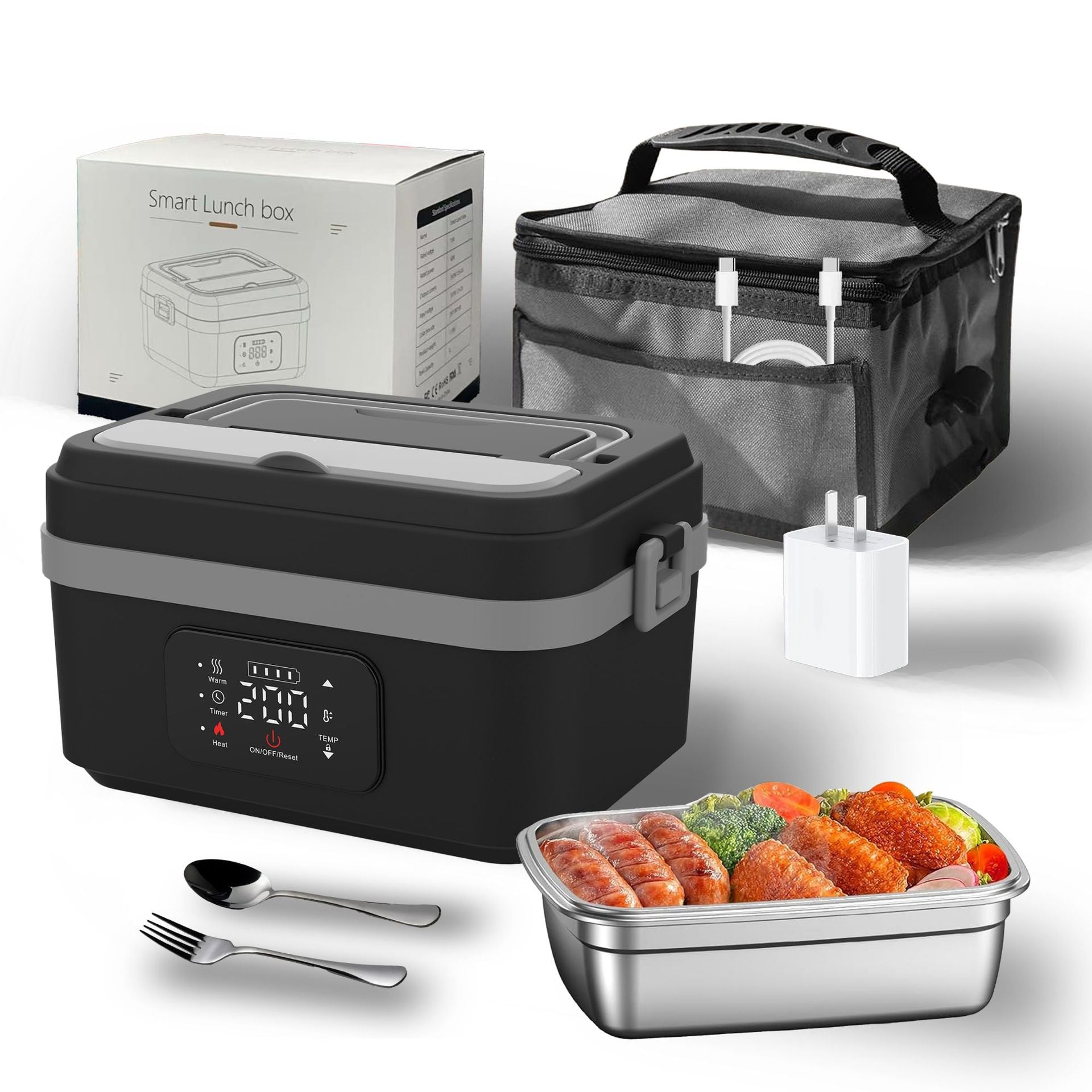 Rechargeable Food Heater with LCD