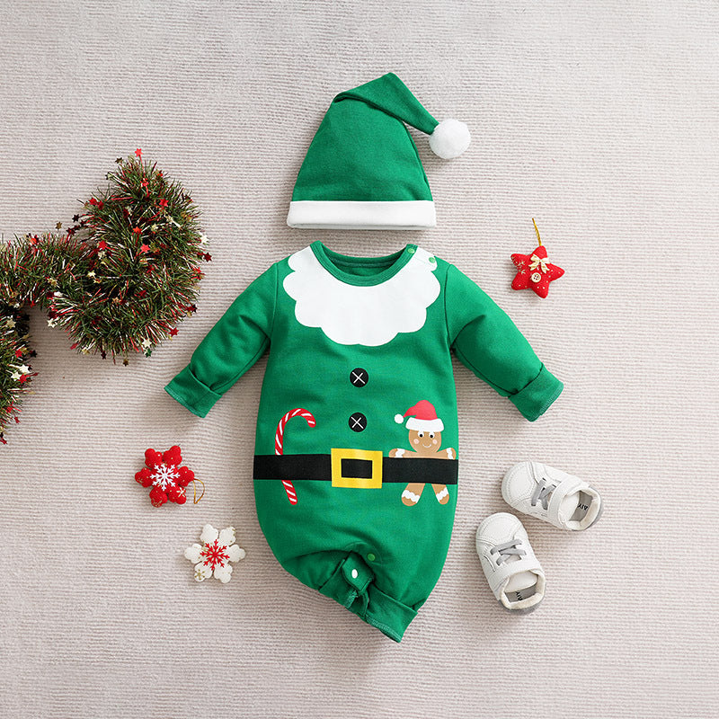 Christmas newborn crawling clothes