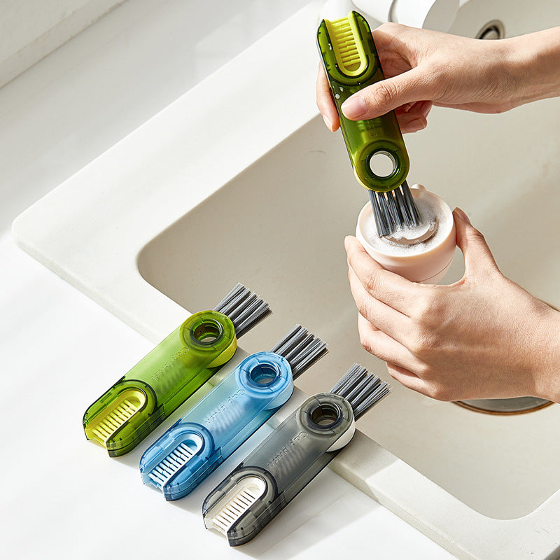 Three-in-one U-shaped cup brush