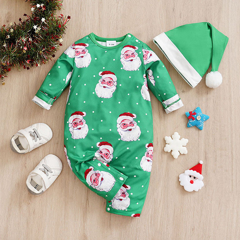 Christmas newborn crawling clothes