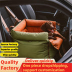 Pet Car Bed, Waterproof and Bite-Resistant Leather Dog Carrier
