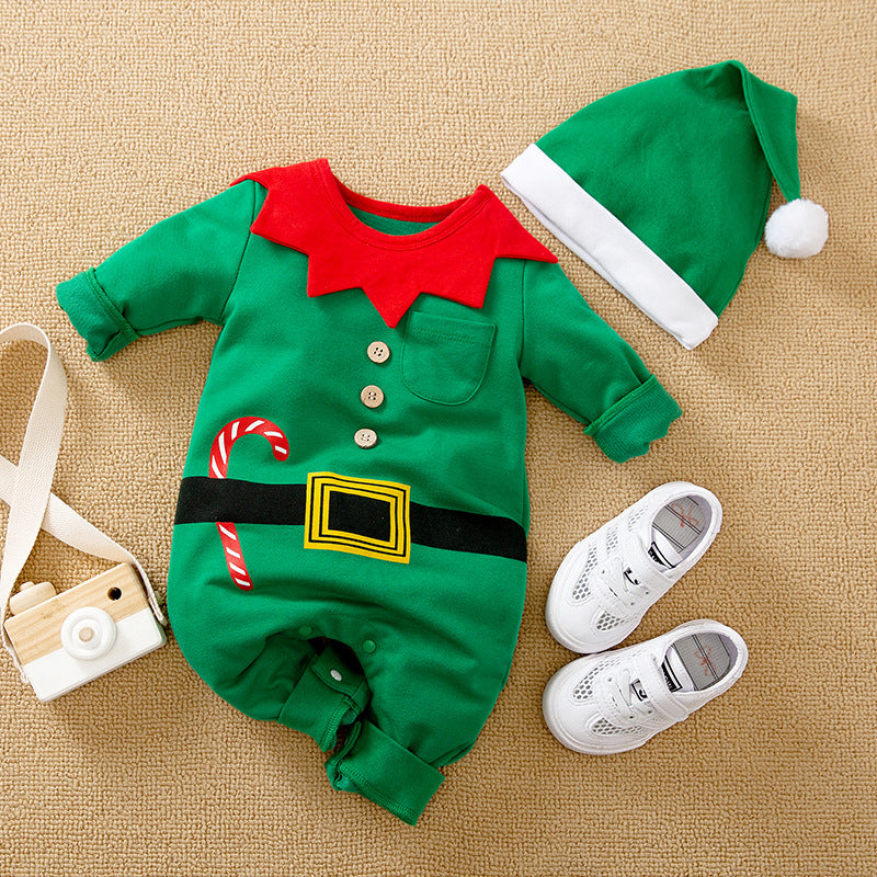 Christmas newborn crawling clothes