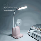 Multifunctional fan desk lamp