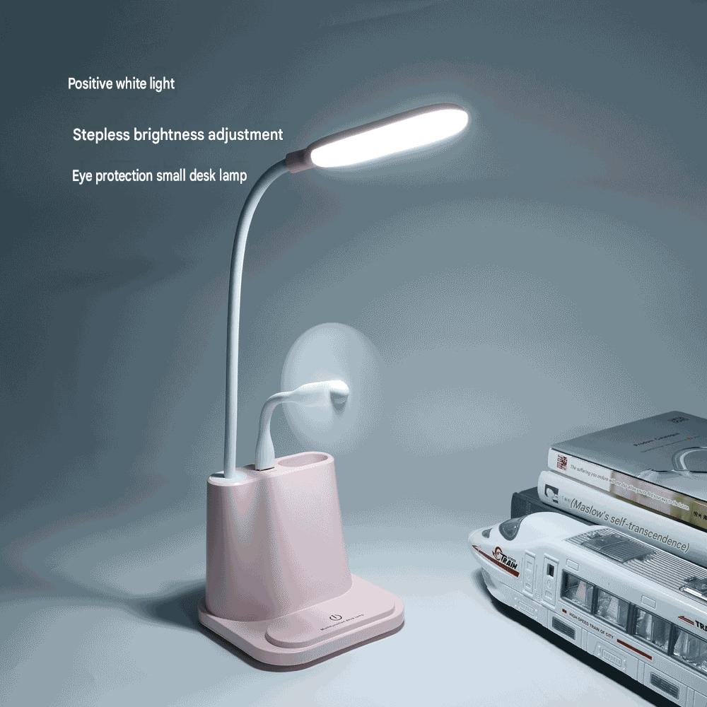 Multifunctional fan desk lamp
