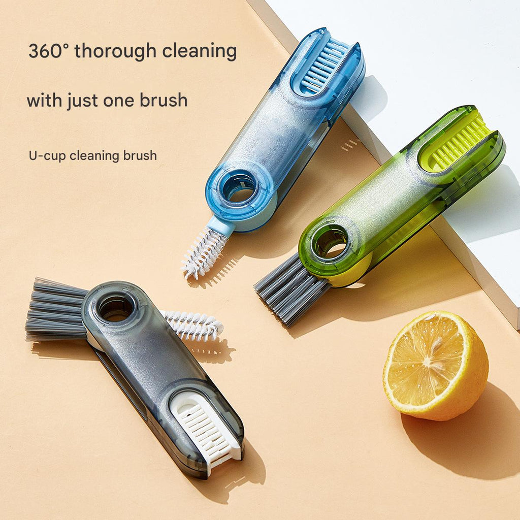 Three-in-one U-shaped cup brush